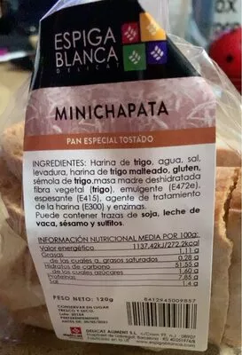 Mini Chapata Espiga blanca 120 g, code 8412945009857