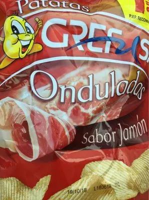 Patatas Grefusa onduladas sabor jamón Grefusa , code 8413164009482