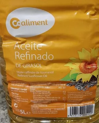 Aceite refinado de girasol Coaliment , code 8413176905420