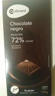 Xocolata negro sin gluten 72% cacao Coaliment 100 g, code 8413176929037