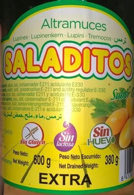 Altramuces Saladitos 380 g, code 8413295800521