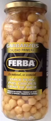 Garbanzos Ferba 570 g neto, 400 g escurrido, 580 ml, code 8413298005190