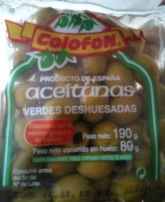 Aceitunas colofon 190 g, code 8413619100207