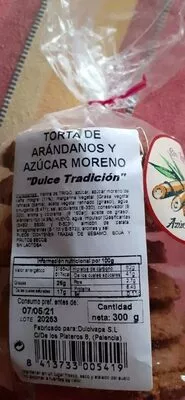 Torta arándanos y azúcar moreno dulce tradicion , code 8413733005419