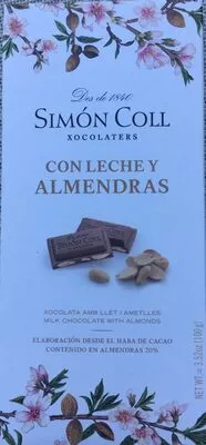 Con leche y almendras Simón Coll 100 g, code 8413907126803