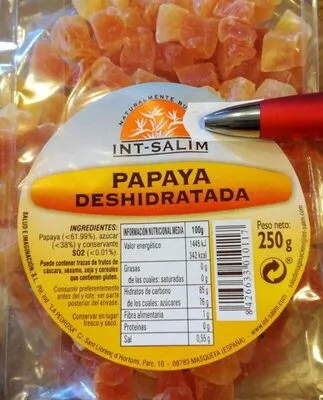 Papaya deshidratada Int-Salim , code 8414054010113