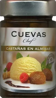 Castañas en almíbar ligero frasco 240 g Cuevas 400 g (neto), 240 g  (escurrido), code 8414386000042