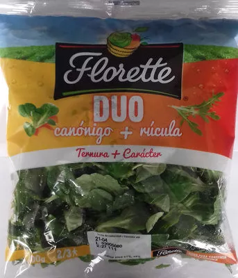 DUO canónigo + rúcula Florette 100 g, code 8414516058462