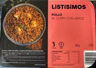 Listísimos: pollo al curry con arroz La Sirena , code 8414532051706