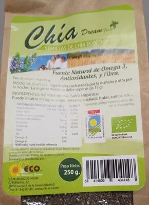 Semillas de chia Dream Foods , code 8414606404148