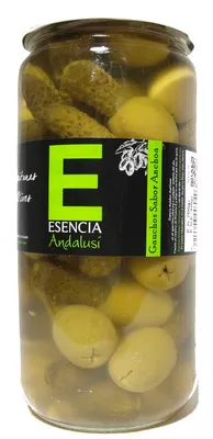 Aceitunas con pepinillos "Esencia Andalusí" Esencia Andalusí 700 g (neto), 410 g (escurrido), code 8414606446964