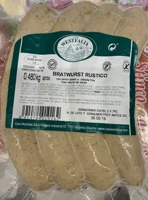 BRATWURST RUSTICO Westfalia 480g, code 8414784010162