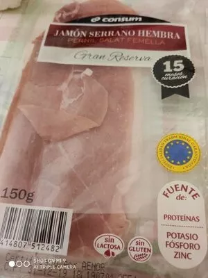 Jamon serrano hembra gran reserva Consum , code 8414807512482