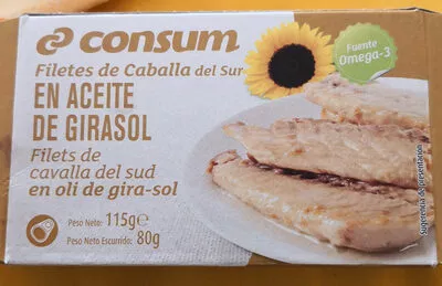 Caballa del Sur en Aceite de Girasol consum 115 g, code 8414807516886