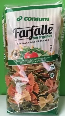 Farfalle con vegetales Consum , code 8414807520159