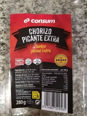 Chorizo picante extra Consum , code 8414807529565