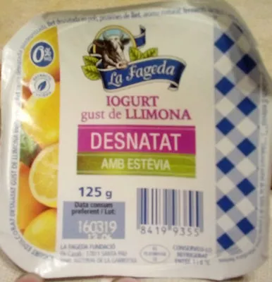 Yogur desnatado de limon con stevia La Fageda 125 g, code 84199355