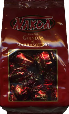 Guindas al marrasquino Nakoa 234 g (neto sin envueltas), 250 g (neto con envueltas), code 8420158040222