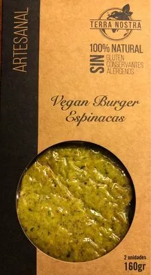 Vegan burger espinacas Terra Nostra , code 8420496070011