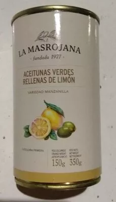 Aceitunas verdes rellenas de limón la masrojana , code 8420642000657