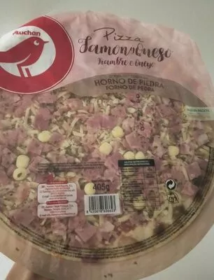 Pizza jamón y queso Auchan , code 8420878606623