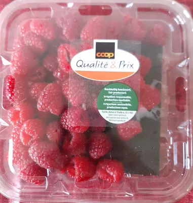 Framboises fraiches Onuba fruit, Coop, Qualité & Prix 250 g, code 8420982020216