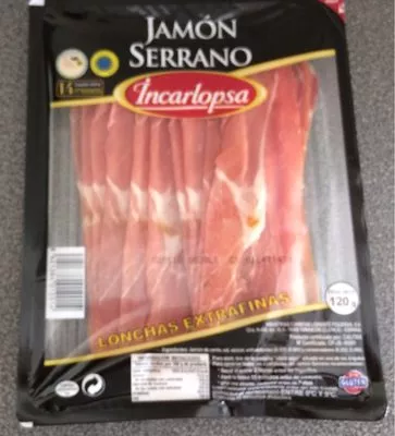 Jamon Serrano Incarlopsa 120 g, code 8421384012014