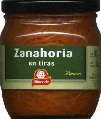 Zanahoria en tira Primera Alipende 345 g (neto), 180 g (escurrido), 370 ml, code 8421691687776