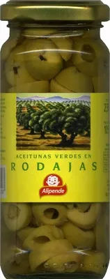 Aceitunas verdes en rodajas Alipende 230 g (neto), 105 g (escurrido), 240 ml, code 8421691712287