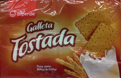 Galleta tostada Alipende 800 g (4 x 200 g), code 8421691733596