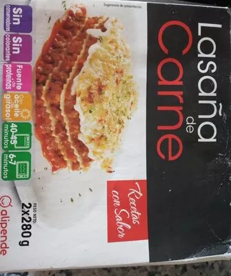 Lasaña de carne alipende 2 x 280 g, code 8421691846791