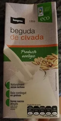 Bebida de avena(ecologica) Bonpreu , code 8422410080427