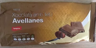 Xocolata amb llet amb avellanes Bonpreu , code 8422410090488