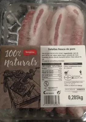 Salsitxa Fresca de porc Bonpreu , code 8422410161935