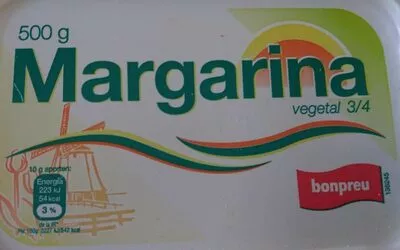 Margarina vegetal 3/4 Bonpreu , code 8422410375066