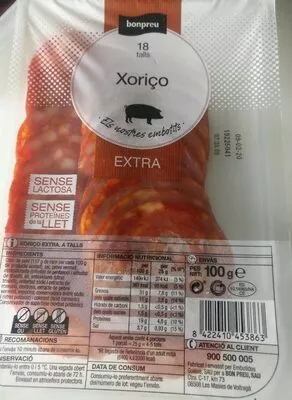 Xoriço extra Bonpreu 100 g, code 8422410453863