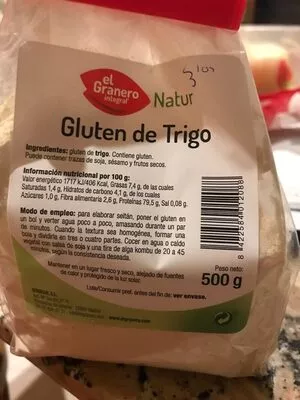 Gluten de trigo El Granero Integral, El Granero 500 g, code 8422584012088