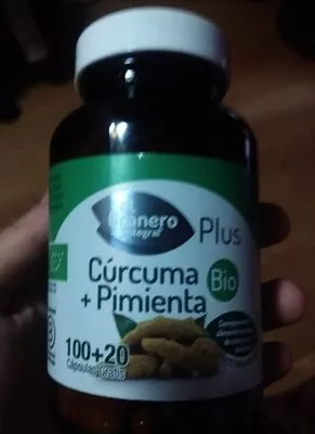 Cúrcuma + Pimienta El Granero Integral 52,8 g (100 + 20 cápsulas de 480 mg de 440 mg), code 8422584033885