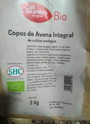 Copos de avena integral El Granero Integral , code 8422584042108