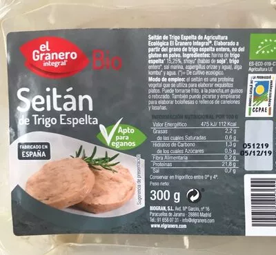 Seitan el Granero integral 300 g, code 8422584053692