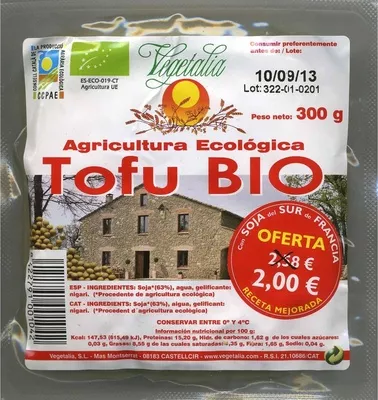 Tofu natural Vegetalia 300 g, code 8422791001042