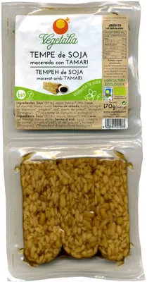 Tempe de soja macerado Vegetalia 170 g (2 x 85 g), code 8422791001073