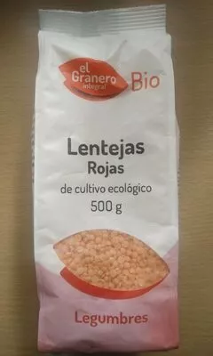 Lentejas Rojas de cultivo ecológico El Granero Integral , code 8422823790029