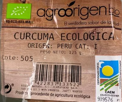 Curcuma agro origen 125 g, code 8422837133522