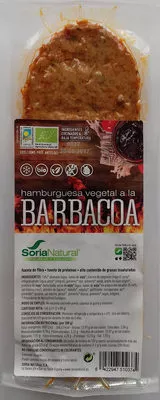 Hamburguesa vegetal a la barbacoa Soria Natural 160 g (2 x 80g), code 8422947510374