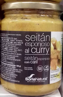 Seitán esponjoso al curry ecológico Soria Natural 375 g, code 8422947520038