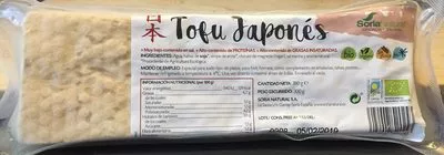 Tofu Japonés Soria Natural, Soria Natural S.A. 380 g (neto), 300 g (escurrido), code 8422947520243