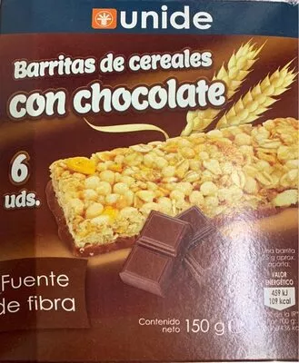 Barrita cereales con chocolate Unide , code 8423086017564