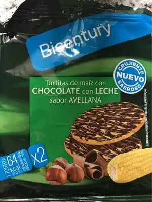 Tortitas de maíz con chocolate con leche Bicentury , code 8423207206419