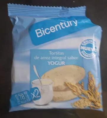 Tortitas de arroz integral sabor yogur Bicentury , code 8423207209526